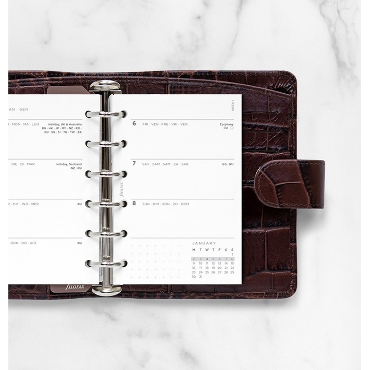 Minimal Week on Two Pages Diary Pocket 2023 multilanguage