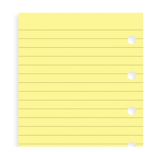 Náplň linkovaného papíru mini žlutá FILOFAX - 3