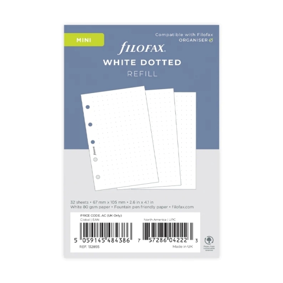 Náplň bodkovaný papier mini biely FILOFAX - 4