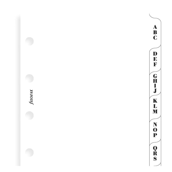 Náplň rozraďovače A-Z mini biele FILOFAX - 3