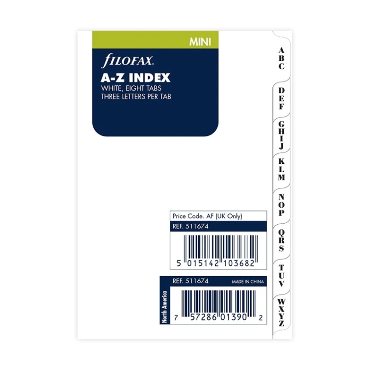 Refill A-Z Index Mini white FILOFAX - 5