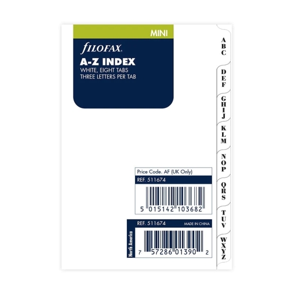 Náplň rozraďovače A-Z mini biele FILOFAX - 5