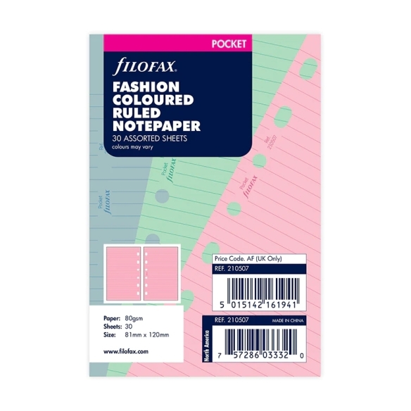 Náplň linajkový papier vreckový mix farieb fashion FILOFAX - 4