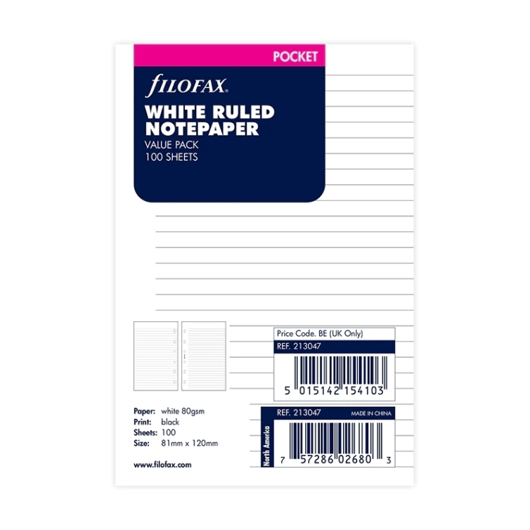 Náplň linajkový papier vreckový (value pack) FILOFAX - 5
