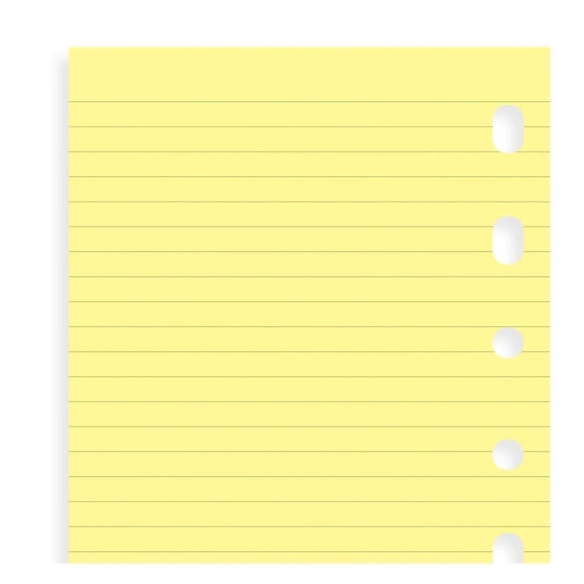 Ruled Notepaper Pocket Refill yellow FILOFAX - 4