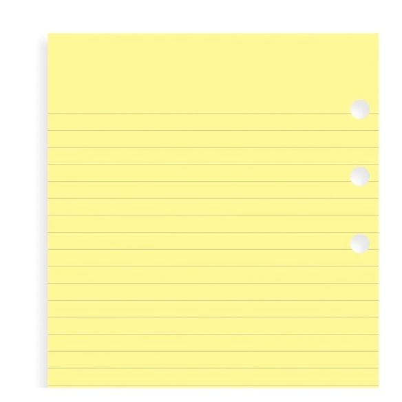 Náplň linajkový papier osobný žltý FILOFAX - 4