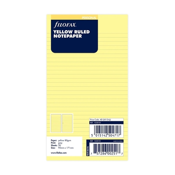Náplň linajkový papier osobný žltý FILOFAX - 5