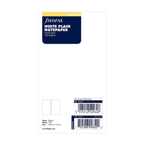 Normales Notizpapier Personal Refill (Vorteilspack) FILOFAX - 5