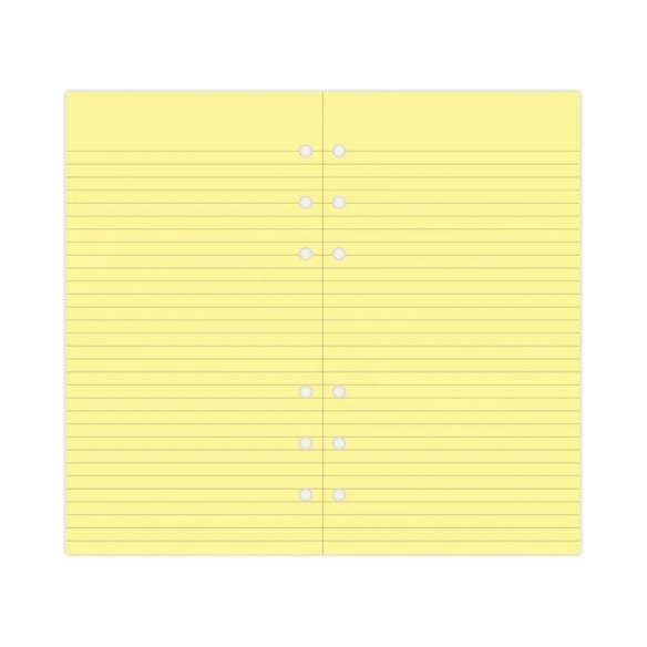 Náplň linajkový poznámkový blok osobný žltý FILOFAX - 3
