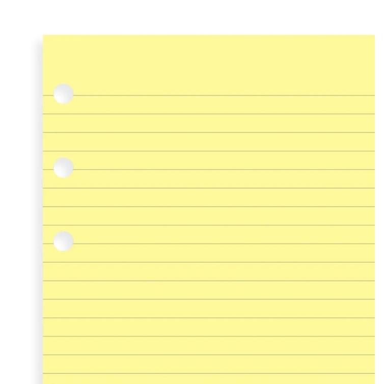 Liniertes Notizpapier Personal Refill gelb FILOFAX - 4
