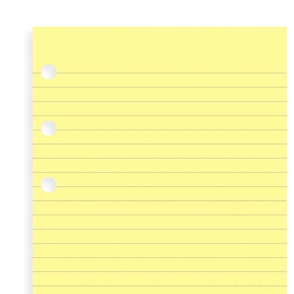 Náplň linajkový poznámkový blok osobný žltý FILOFAX - 4