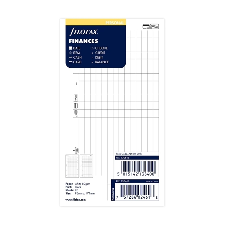 Finances Recharge personnelle FILOFAX - 5