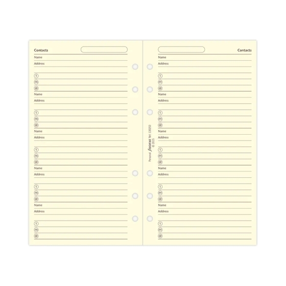 Contacts Personal Refill cotton cream FILOFAX - 3