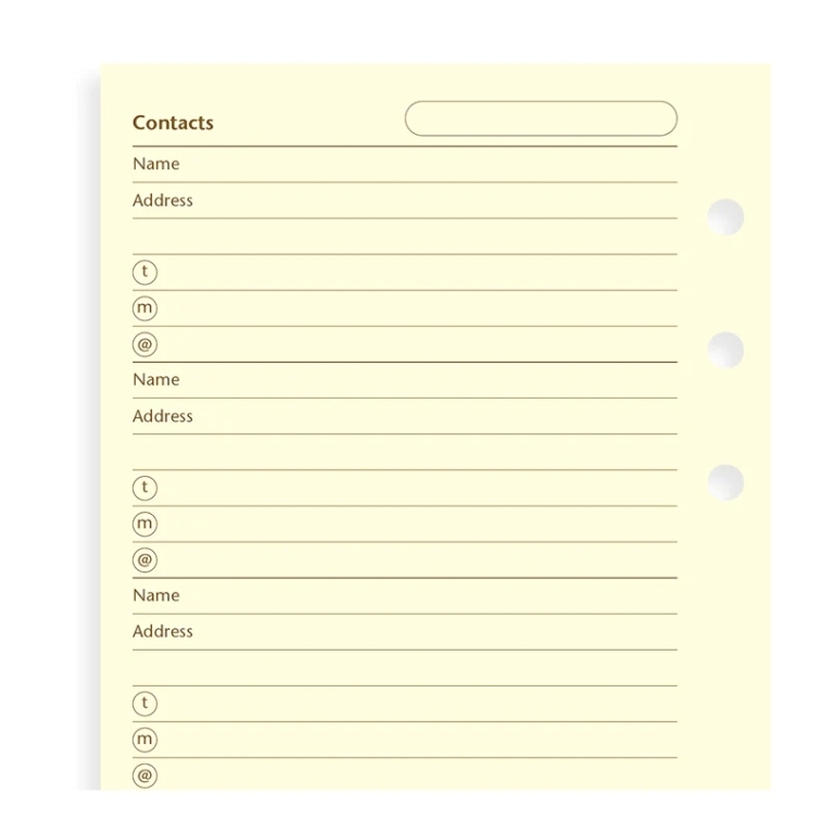 Contacts Personal utántöltő pamutkrém FILOFAX - 4