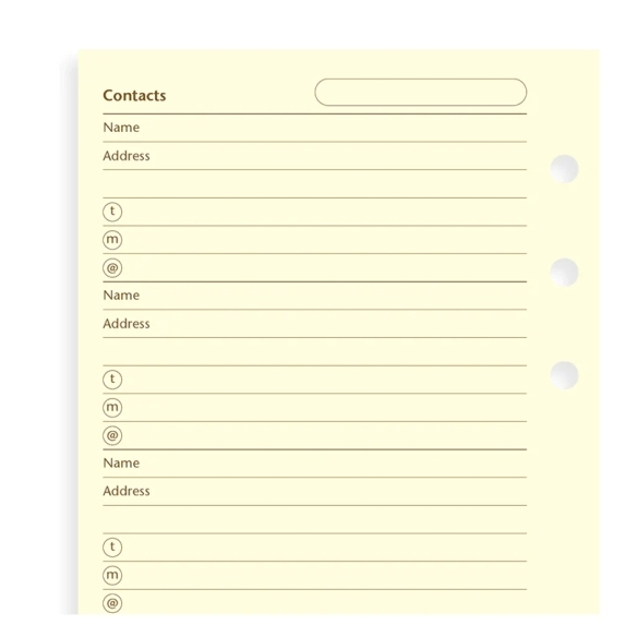 Contacts Personal utántöltő pamutkrém FILOFAX - 4