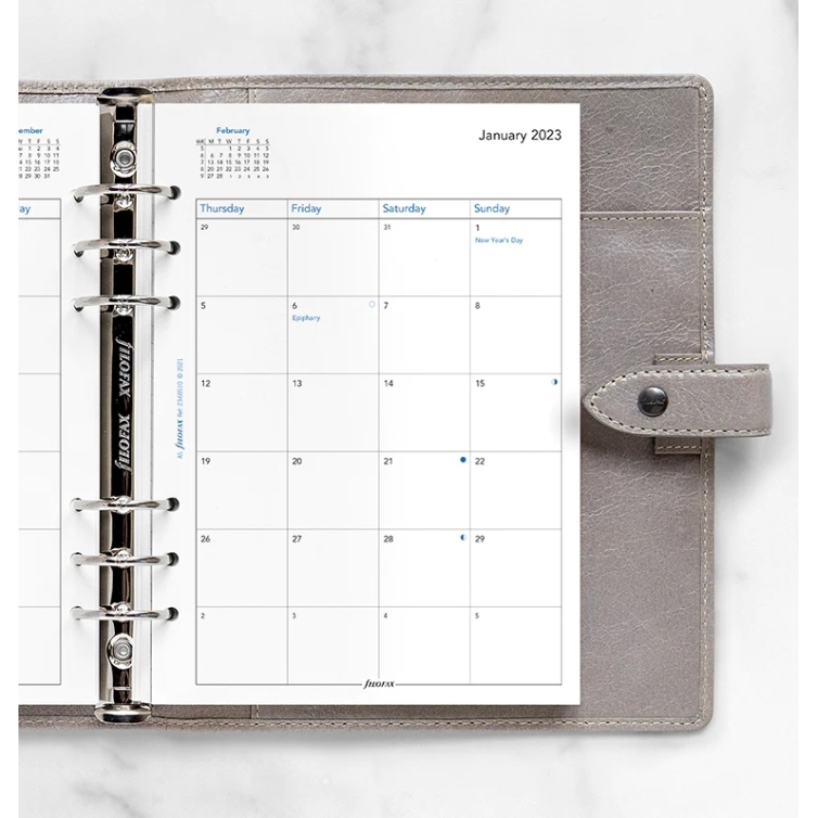 Calendar Refill Month On Two Pages A5 2023