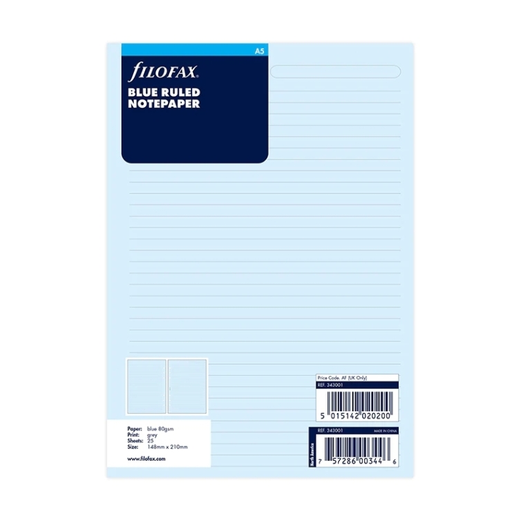 Linkovaný papír A5 modrý FILOFAX - 4