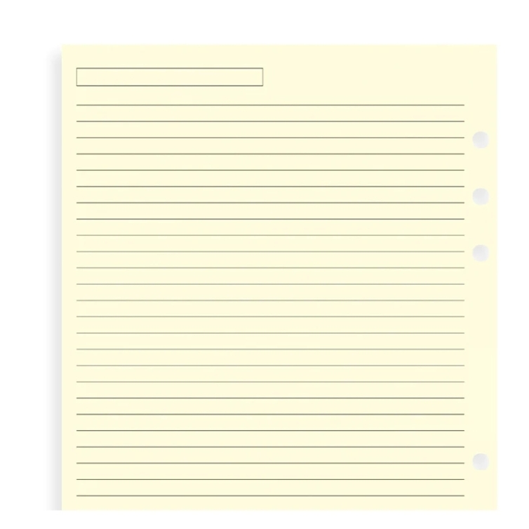 Liniertes Notizpapier A5 Nachfüllpackung Baumwolle creme FILOFAX - 4