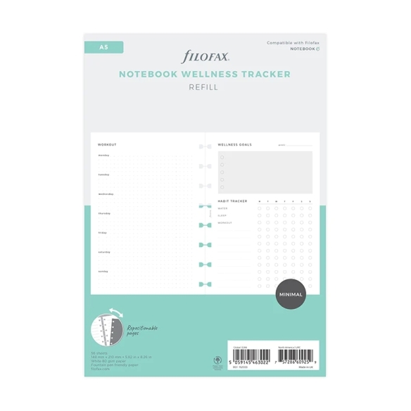 Wellness Tracker Refill A5 Notebook FILOFAX - 5