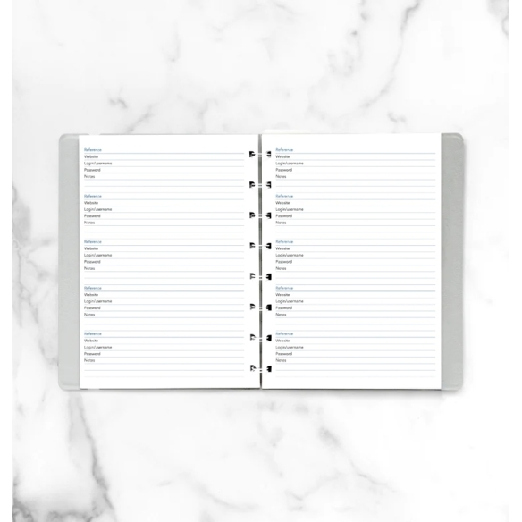 Zoznam hesiel pre A5 notebook FILOFAX - 2