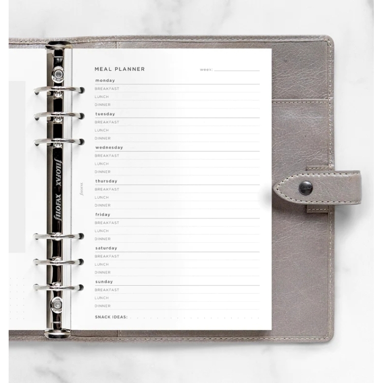Plánovanie Jedla Náplň pre A5 diáre FILOFAX - 1