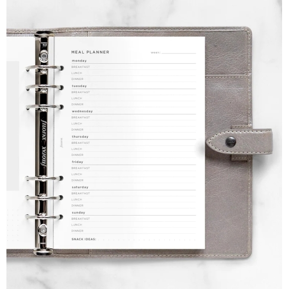 Plánovanie Jedla Náplň pre A5 diáre FILOFAX - 1