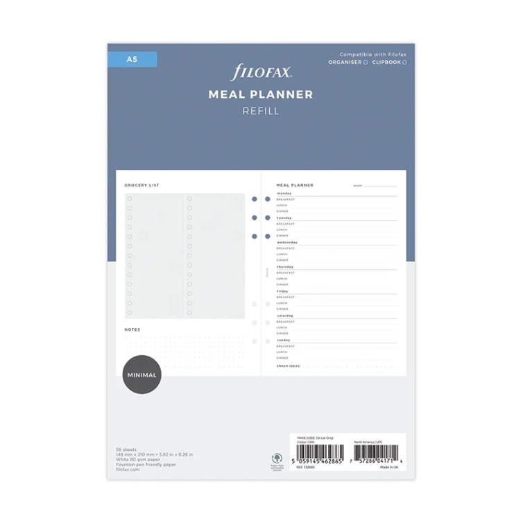 Recharge pour planificateur de repas A5 FILOFAX - 5