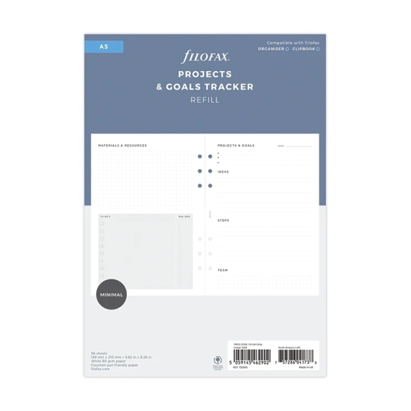 Projects and Goals Tracker Refill A5 FILOFAX - 5