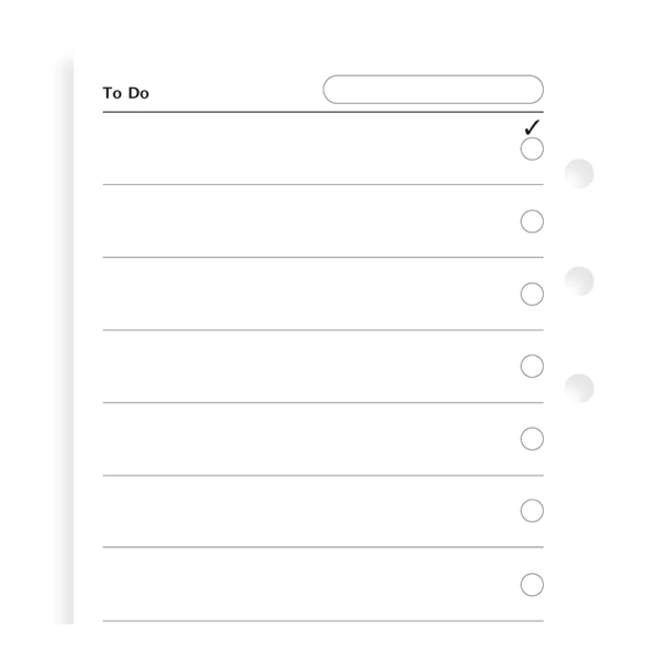 Personal Organiser Checklists Refill FILOFAX - 4