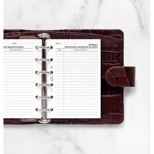 Birthdays, Anniversaries Pocket Refill FILOFAX - 1