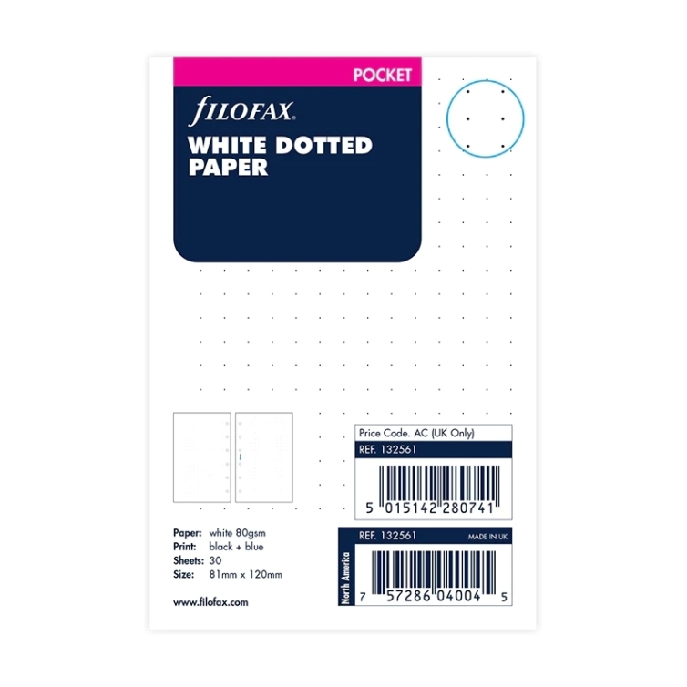 Bodkované papiere pre vreckové diáre FILOFAX - 5