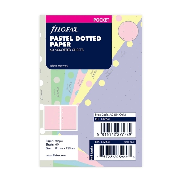 Pastelové Bodkované papiere pre vreckové diáre FILOFAX - 5