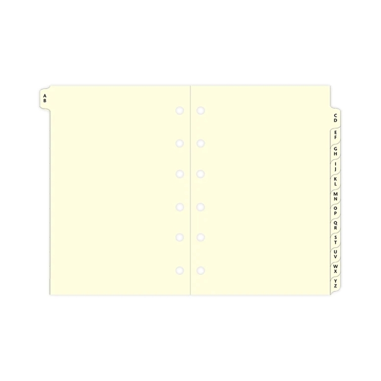 Krémové Rozraďovače A-Z Náplň pre Vreckové diáre FILOFAX - 3