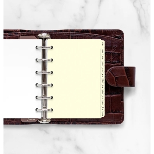 Krémové Rozraďovače A-Z Náplň pre Vreckové diáre FILOFAX - 1
