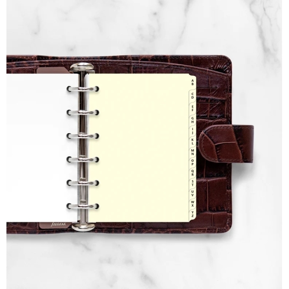 Krémové Rozraďovače A-Z Náplň pre Vreckové diáre FILOFAX - 1