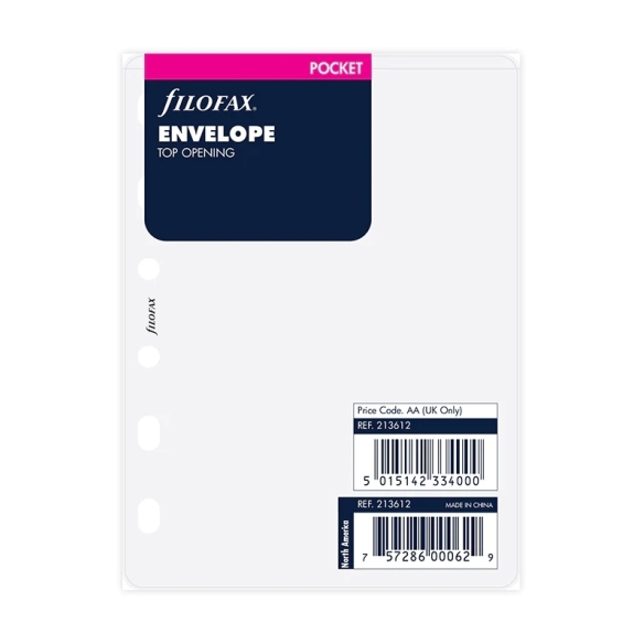 Transparentná Obálka s horným otváraním Náplň pre Vreckové diáre FILOFAX - 4