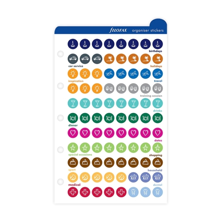 Samolepící Štítky na pořádání malé FILOFAX - 3