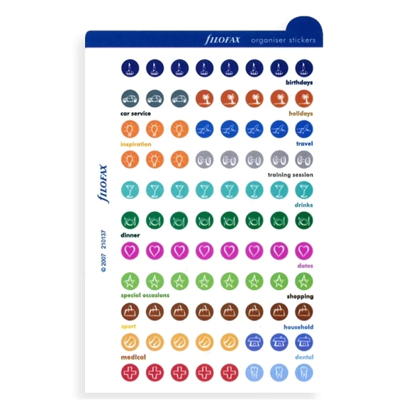 Samolepící Štítky na pořádání malé FILOFAX - 4