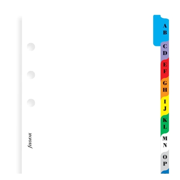Farebné rozraďovače A-Z pre osobné diáre FILOFAX - 3