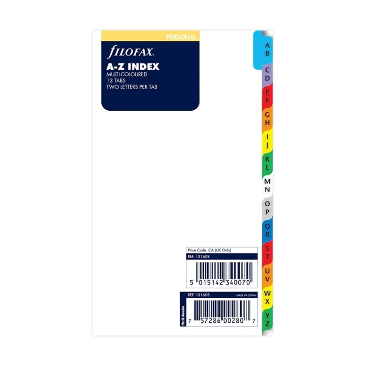 Farebné rozraďovače A-Z pre osobné diáre FILOFAX - 5