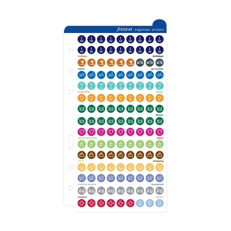 Samolepící Štítky na pořádání velké FILOFAX - 3