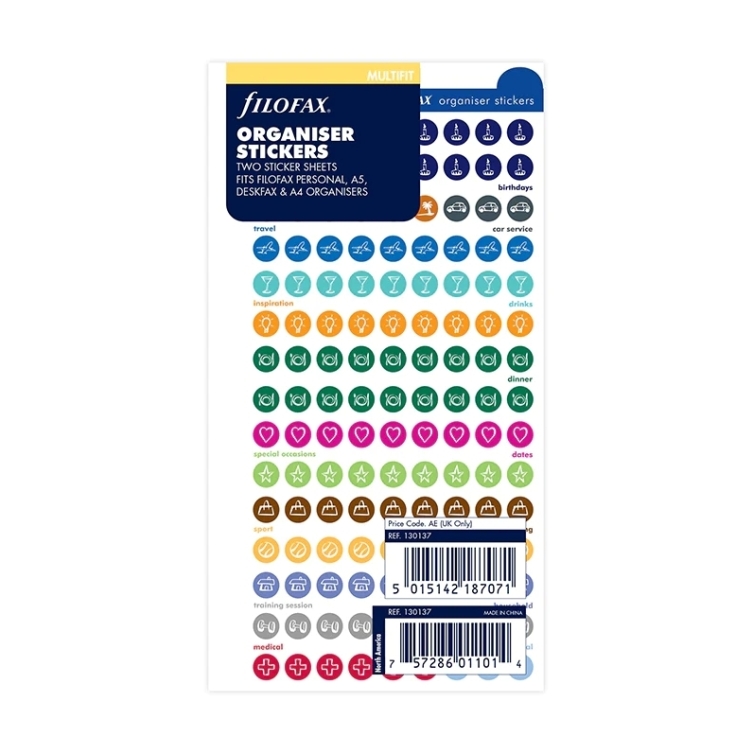 Samolepiace Štítky na organizovanie veľké FILOFAX - 5