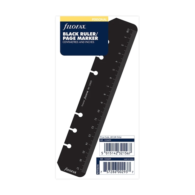 Pravítko/Záložka pre Osobné diáre čierna FILOFAX - 4