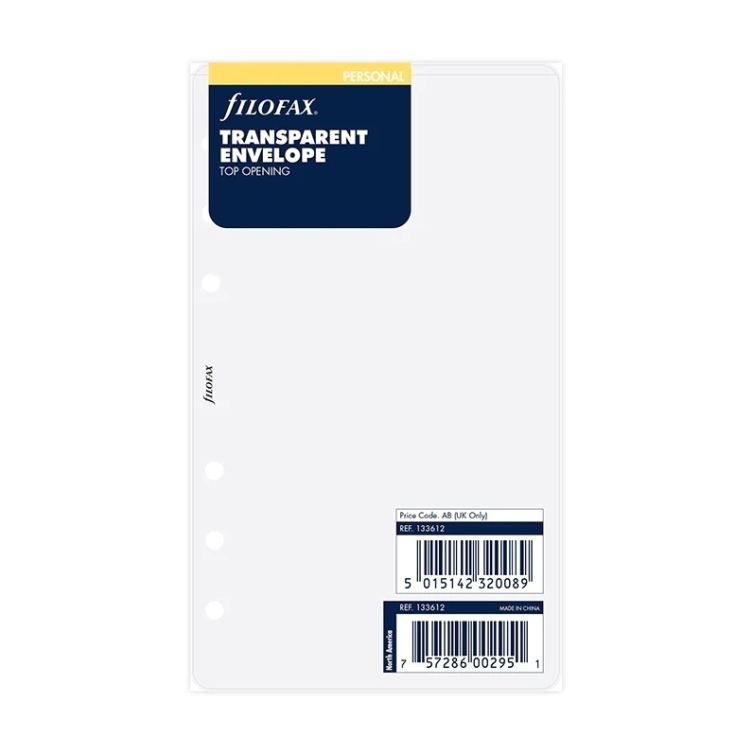Transparentná Obálka s horným otváraním Náplň pre Osobné diáre FILOFAX - 4