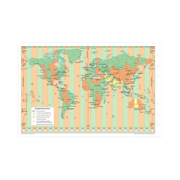 Mapa sveta pre Osobné diáre FILOFAX - 4
