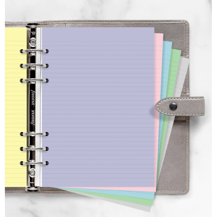 Pastel ruled notepaper A5 refill