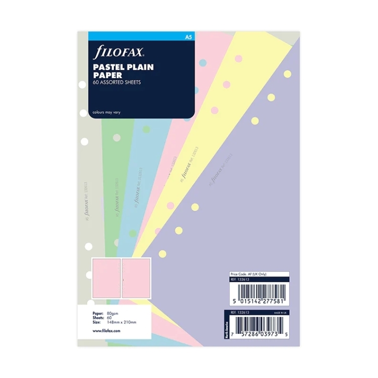 Pastelové Čisté papiere pre A5 diáre FILOFAX - 5