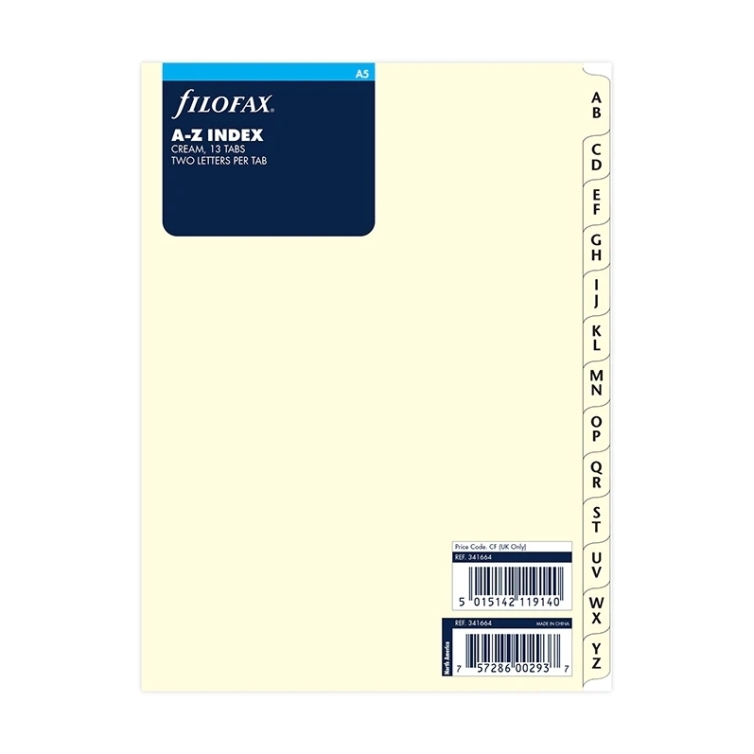 A-Z index krém A5 utántöltő FILOFAX - 5