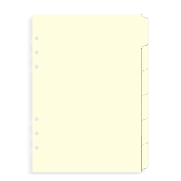 Blank Index Cream A5 Refill FILOFAX - 3