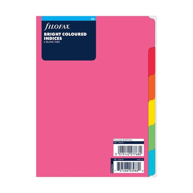Plnobarevné rozřazovače pro A5 diáře FILOFAX - 5